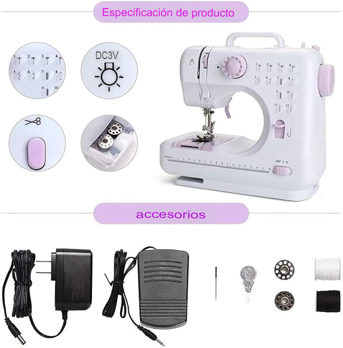 Máquina de coser premium de 12 puntos