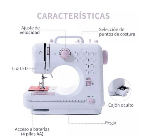 Máquina de coser premium de 12 puntos